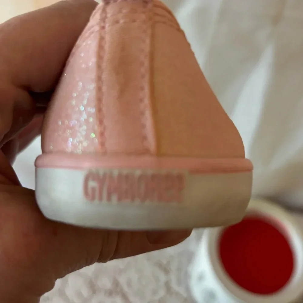 Gymboree Girls Metallic Pink Canvas Sneakers size 12. Perfect shape